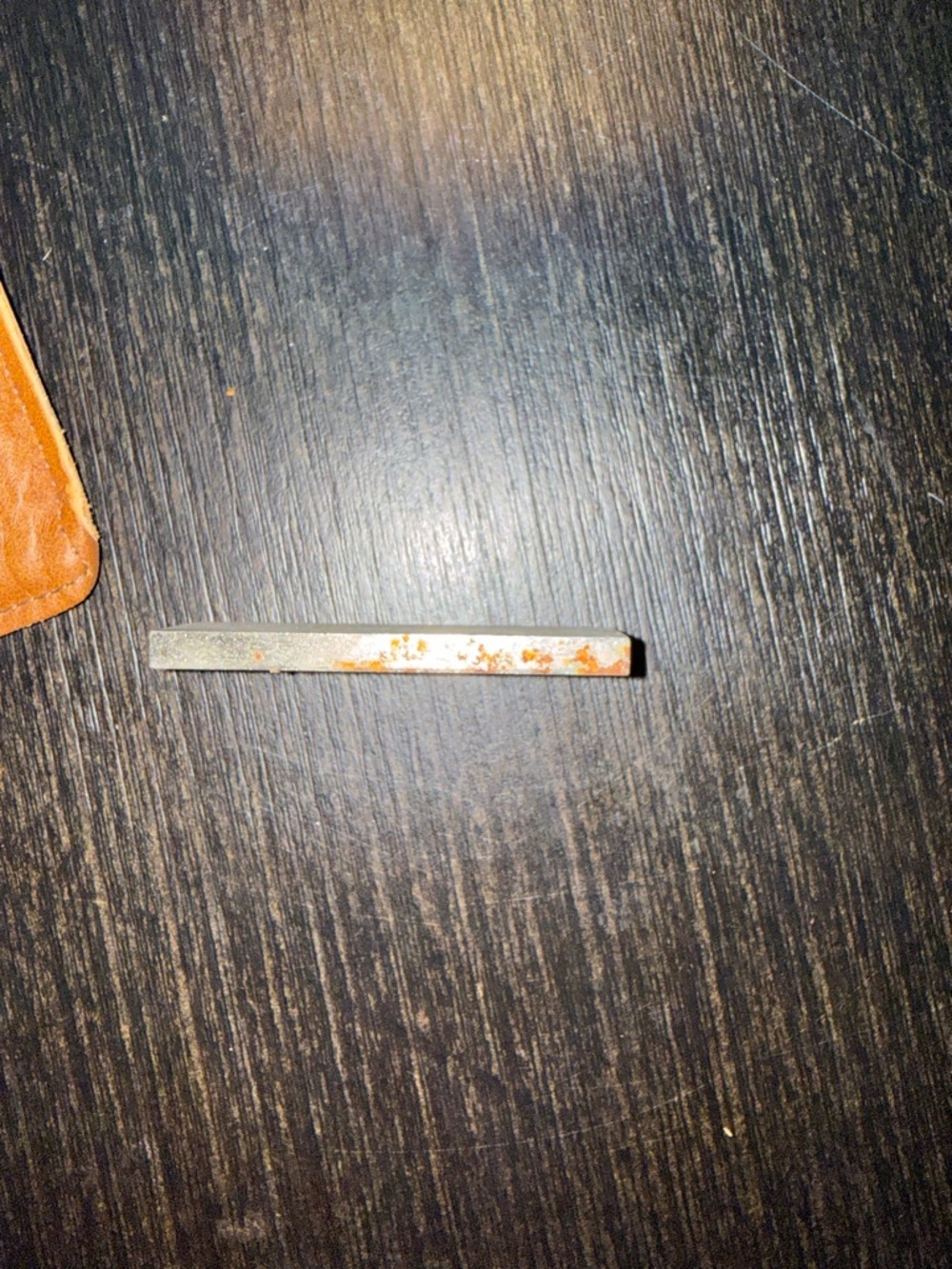 Orange Leather Pocket Sharpener Sleeve with Black Nylon Belt Pouch - Picture 6 of 8